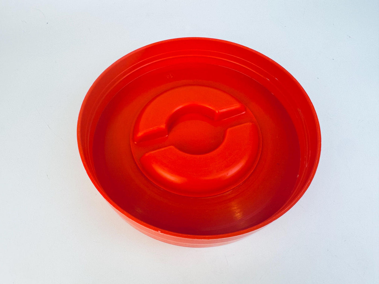Vintage 1970s Erik Kold Plast Red Lid Clear Round Storage Container  Danish Mod Plastic Canister  Made in Denmark