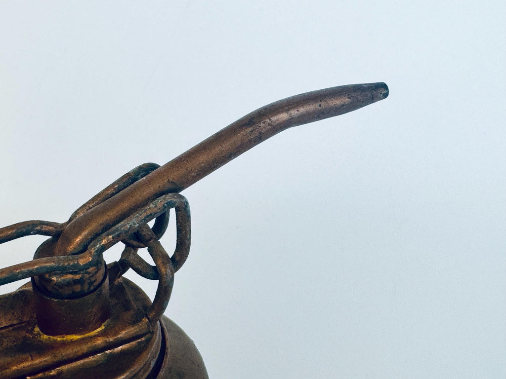 Antique 'Symons' Copper Oil Can -  Rocanville Saskatchewan Workshop Oiler - Canadian Industrial Decor Display Piece