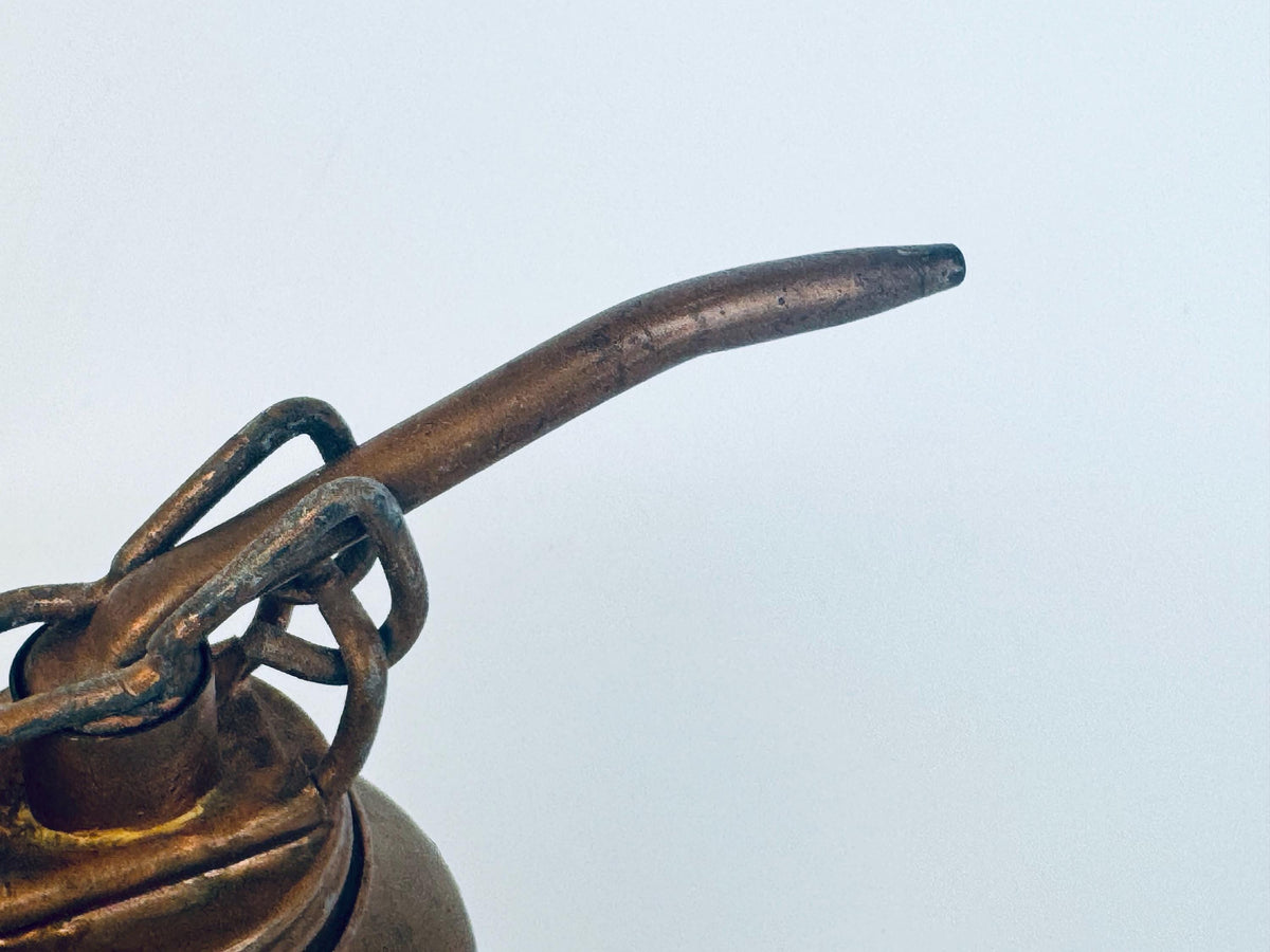 Antique 'Symons' Copper Oil Can -  Rocanville Saskatchewan Workshop Oiler - Canadian Industrial Decor Display Piece