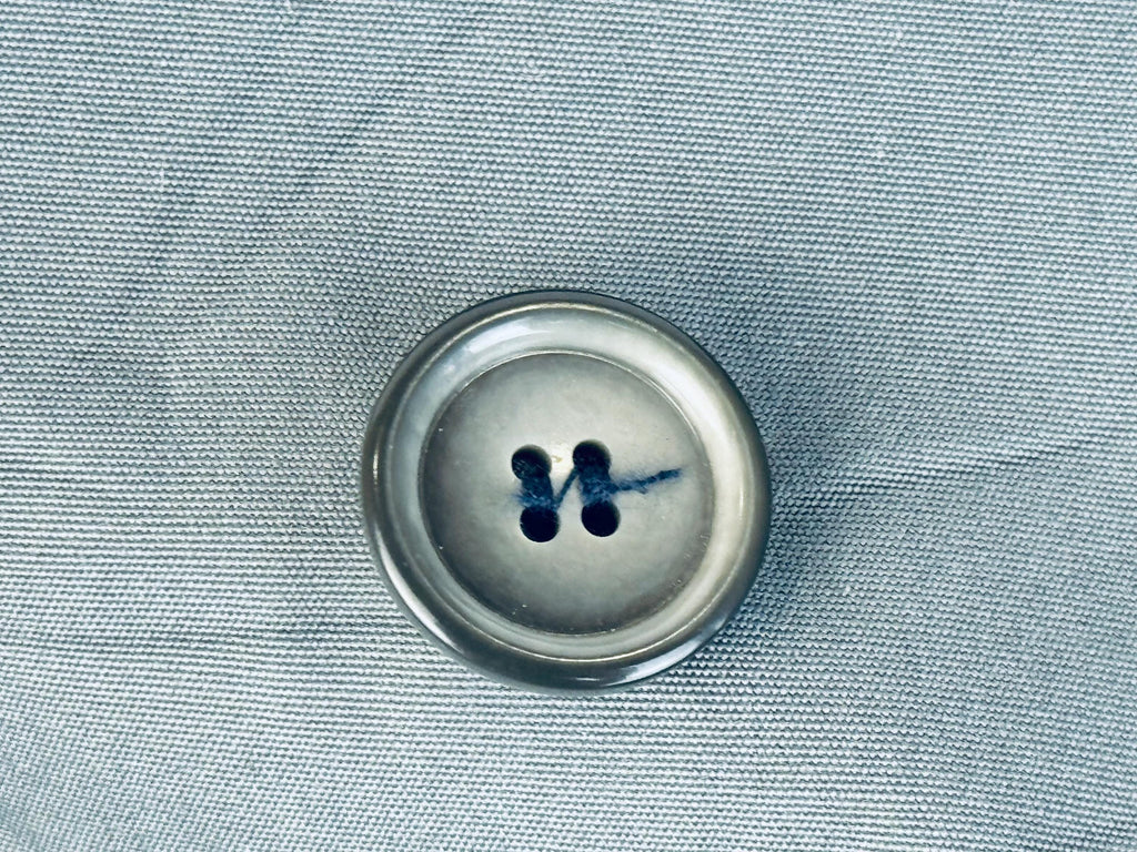 Vintage 1970s London Fog Blue-Grey Cotton Blend Fly-Front Raincoat  Made in Canada  Classic Plaid Lined Trench Coat