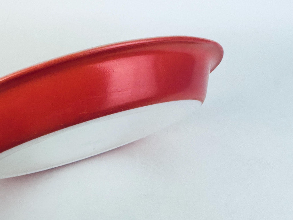 Vintage 1950s Flamingo Pink Round PYREX Glass Pie Plate Dish (#209) - Made In Canada