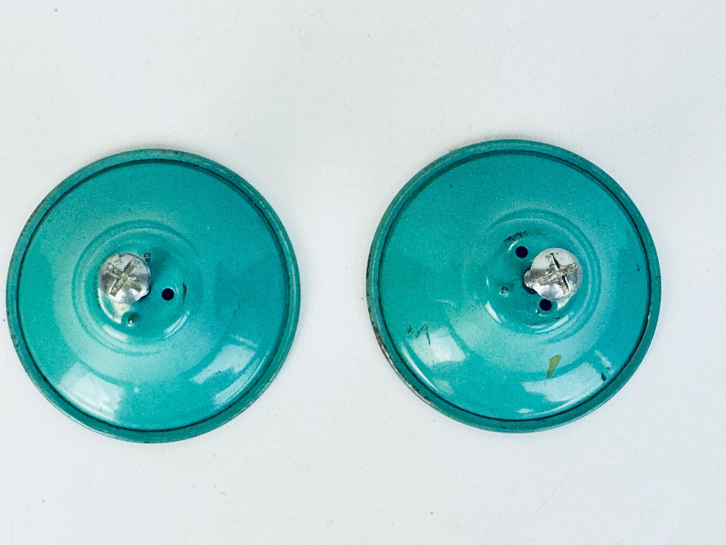 Vintage 1960s Amerock Storybook Humpty Dumpty Metal Drawer Knobs  Turquoise Mid-Century Nursery Furniture Pulls  Set of 2