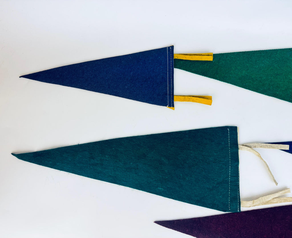 Vintage 1950s-1960s American Souvenir Large & Small Felt Tapered Pennant/Wall Hangings - Each Sold Separately