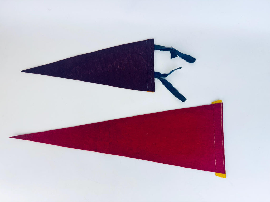 Vintage 1950s-1960s Washington State Souvenir Large & Small Felt Tapered Pennant/Wall Hangings - Each Sold Separately