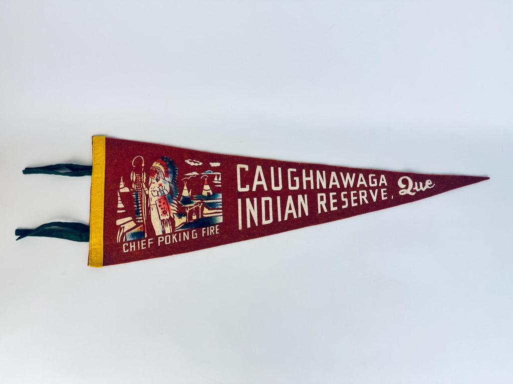 Vintage 1950s-1960s Canadian Souvenir Large & Small Felt Tapered Pennant/Wall Hangings - Each Sold Separately