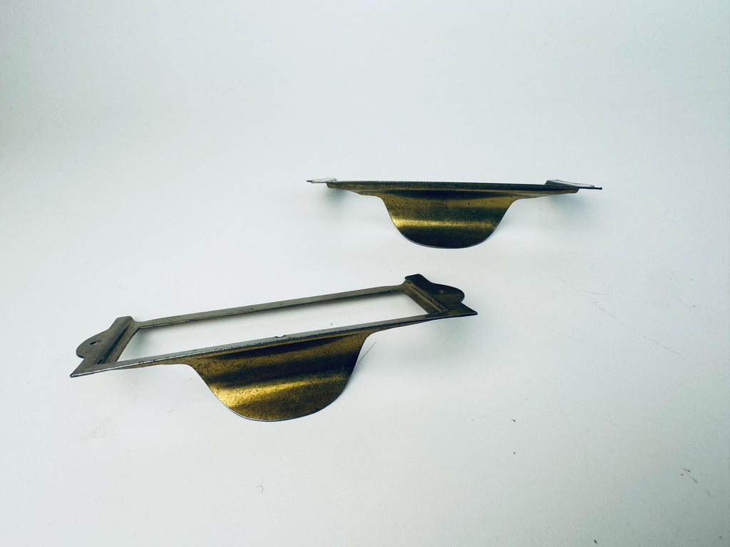 Vintage 1950s Brass Label-Holder Drawer Pull  Solid & Lightweight Variants  Classic Filing Cabinet Hardware  Each Sold Separately