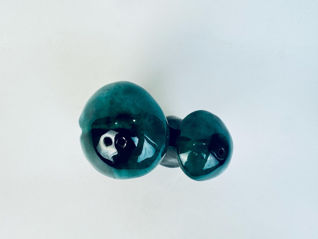 Vintage MCM Teak Salt + Pepper Wood Shakers - Set Of Two (2)