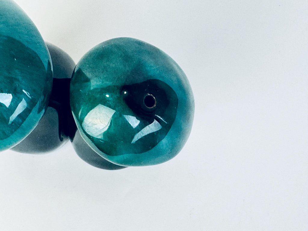 Vintage MCM Teak Salt + Pepper Wood Shakers - Set Of Two (2)