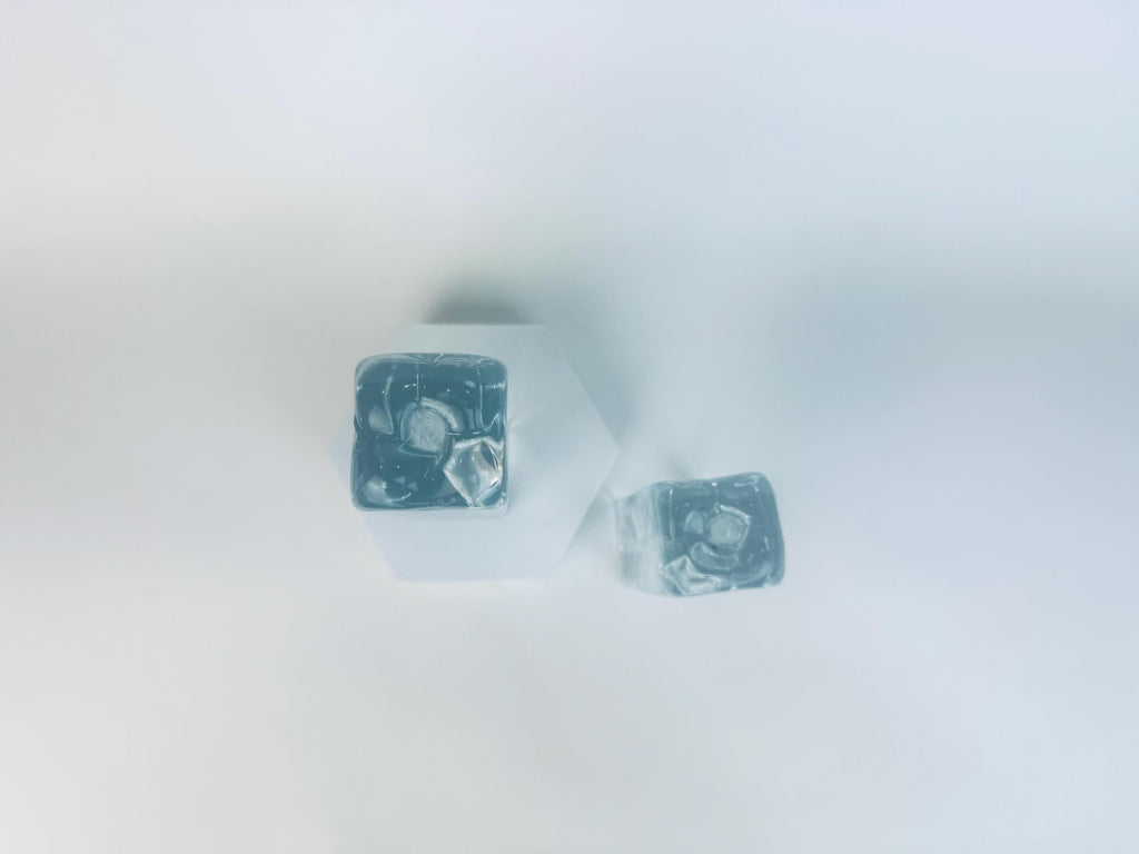 Vintage 1970s Clear Ice Glass Muurla Finland Sculptural Home Accent Extra Thin Candlestick Holders