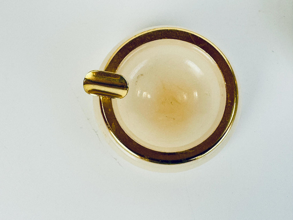 Vintage 1970s Italian Onyx Brass Ashtray in Choice of Styles