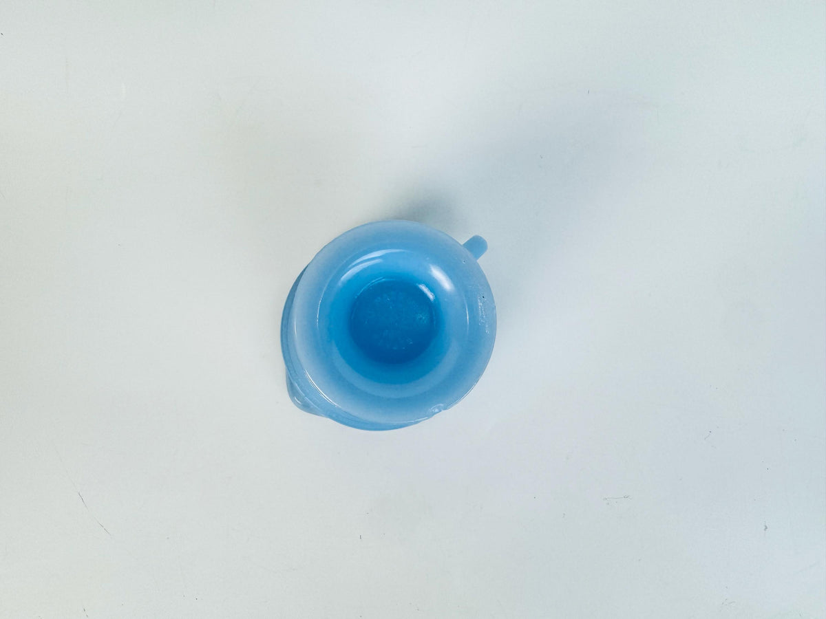 Vintage & Rare 1940s Delphite Blue Pyrex Creamer Jug - Made In Canada