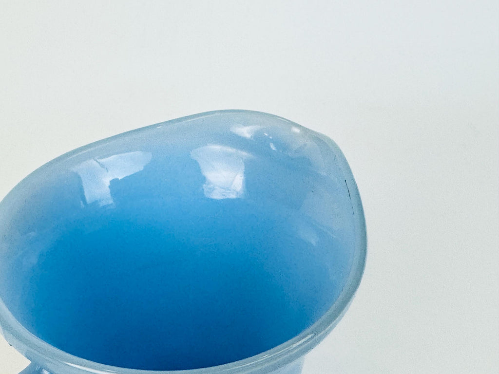 Vintage & Rare 1940s Delphite Blue Pyrex Creamer Jug - Made In Canada