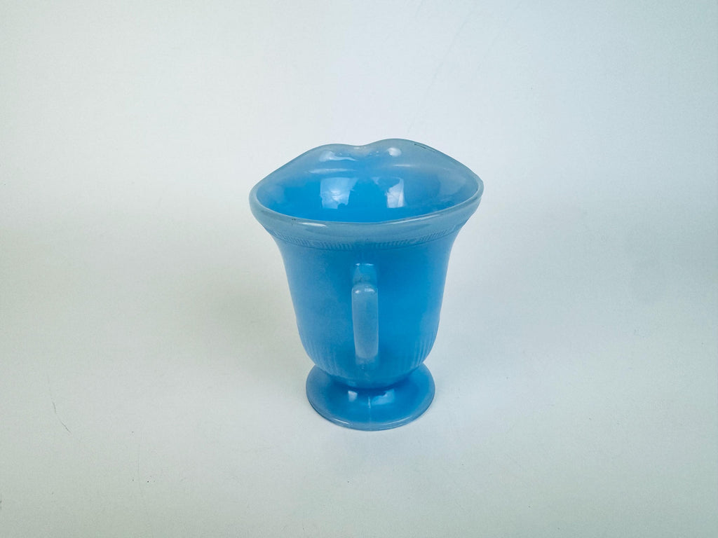 Vintage & Rare 1940s Delphite Blue Pyrex Creamer Jug - Made In Canada