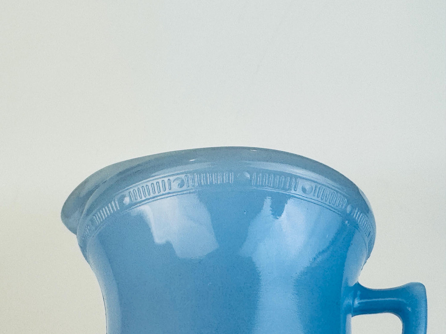 Vintage & Rare 1940s Delphite Blue Pyrex Creamer Jug - Made In Canada