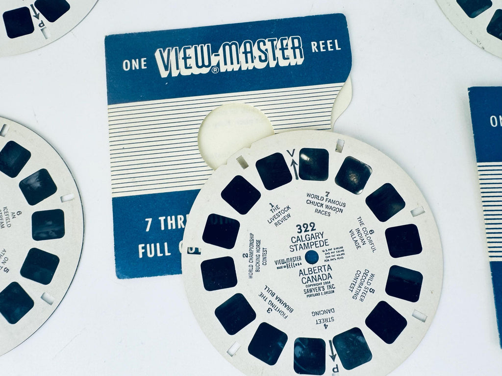 Vintage 1940-1950s View-Master Canada Reels  Vancouver Victoria Lake Louise Niagara Falls Jasper Icefields  Sold Separately