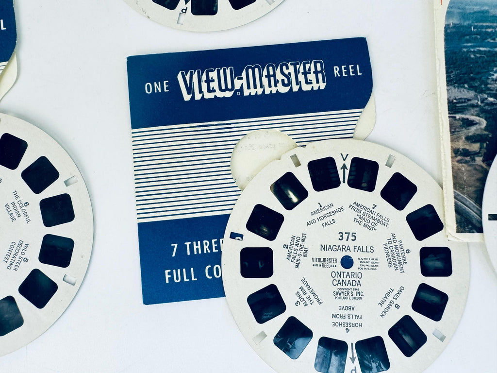 Vintage 1940-1950s View-Master Canada Reels  Vancouver Victoria Lake Louise Niagara Falls Jasper Icefields  Sold Separately