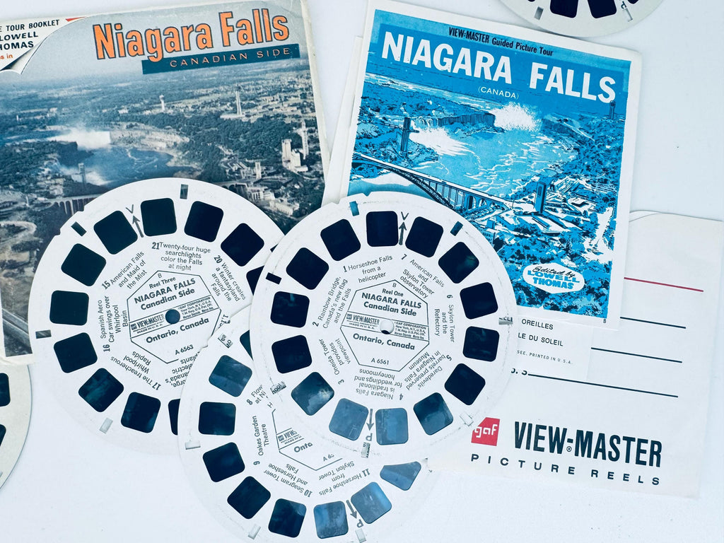 Vintage 1940-1950s View-Master Canada Reels  Vancouver Victoria Lake Louise Niagara Falls Jasper Icefields  Sold Separately