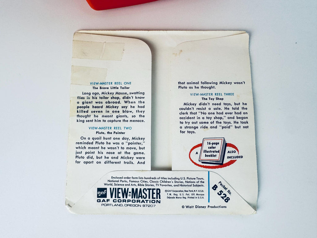Vintage 1960s Disney View-Master Reels - Reels Sold Separately