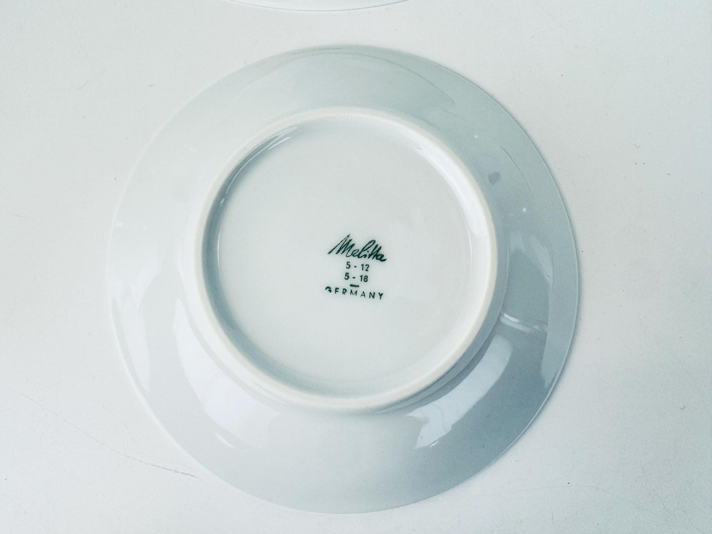 Vintage 1970s White German Porcelain City Scene Dessert Bowl Set