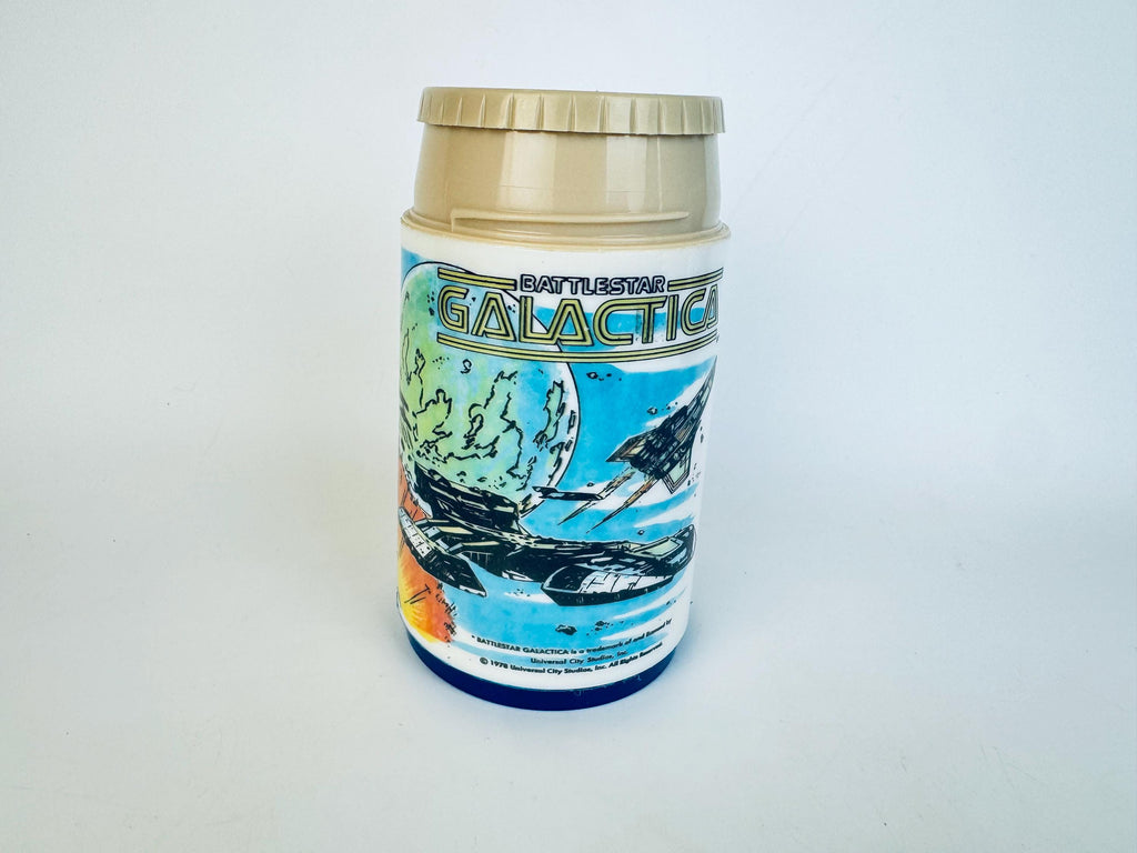 Vintage 1970s Aladdin insulated kids thermos  Star Trek  Woody Woodpecker  Bobby Orr  Wayne Gretzky  Battlestar Galactica designs