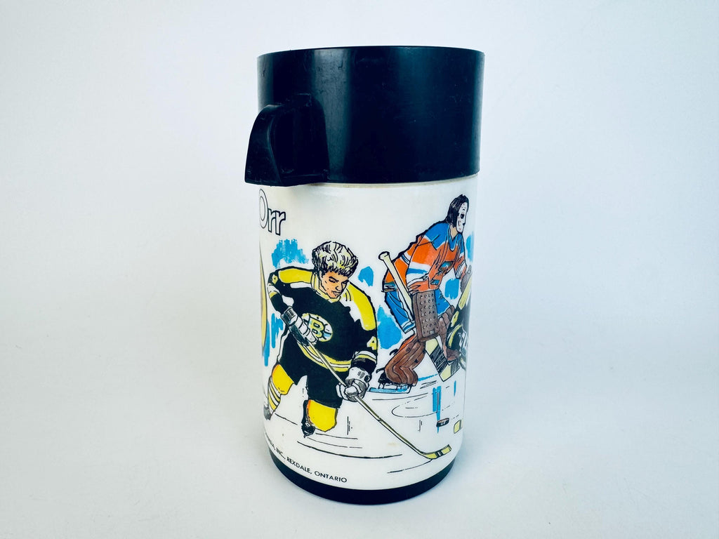 Vintage 1970s Aladdin insulated kids thermos  Star Trek  Woody Woodpecker  Bobby Orr  Wayne Gretzky  Battlestar Galactica designs