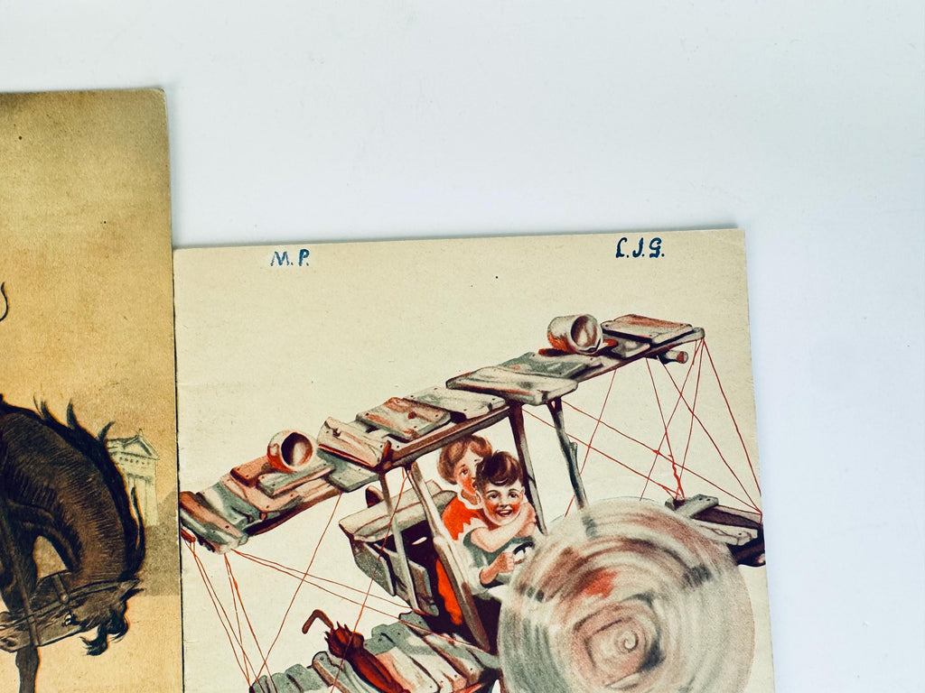 Vintage 1930s W.J. Gage School Notebook  “A Happy Family Dog & Girl Illustration  Canadian Blank Exercise Book Ephemera  Sold Separately