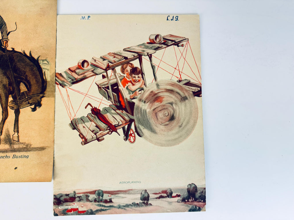 Vintage 1930s W.J. Gage School Notebook  “A Happy Family Dog & Girl Illustration  Canadian Blank Exercise Book Ephemera  Sold Separately