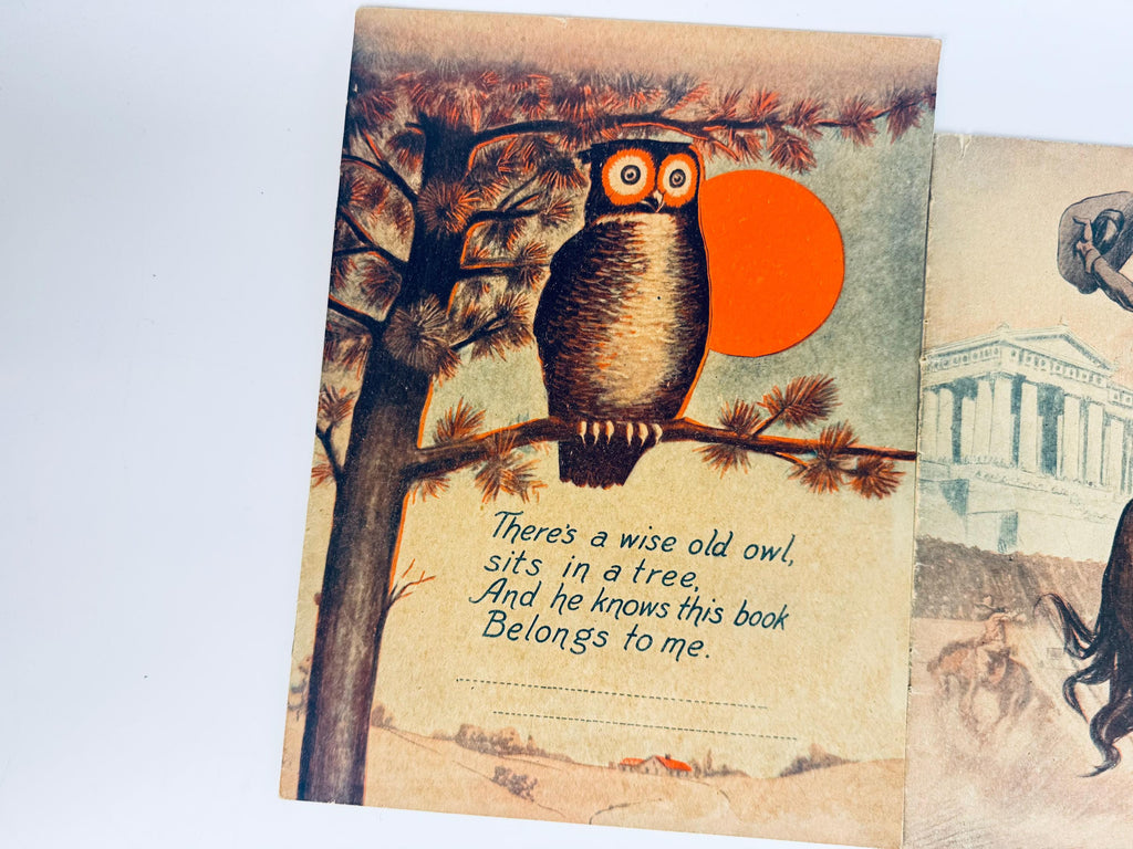 Vintage 1930s W.J. Gage School Notebook  “A Happy Family Dog & Girl Illustration  Canadian Blank Exercise Book Ephemera  Sold Separately