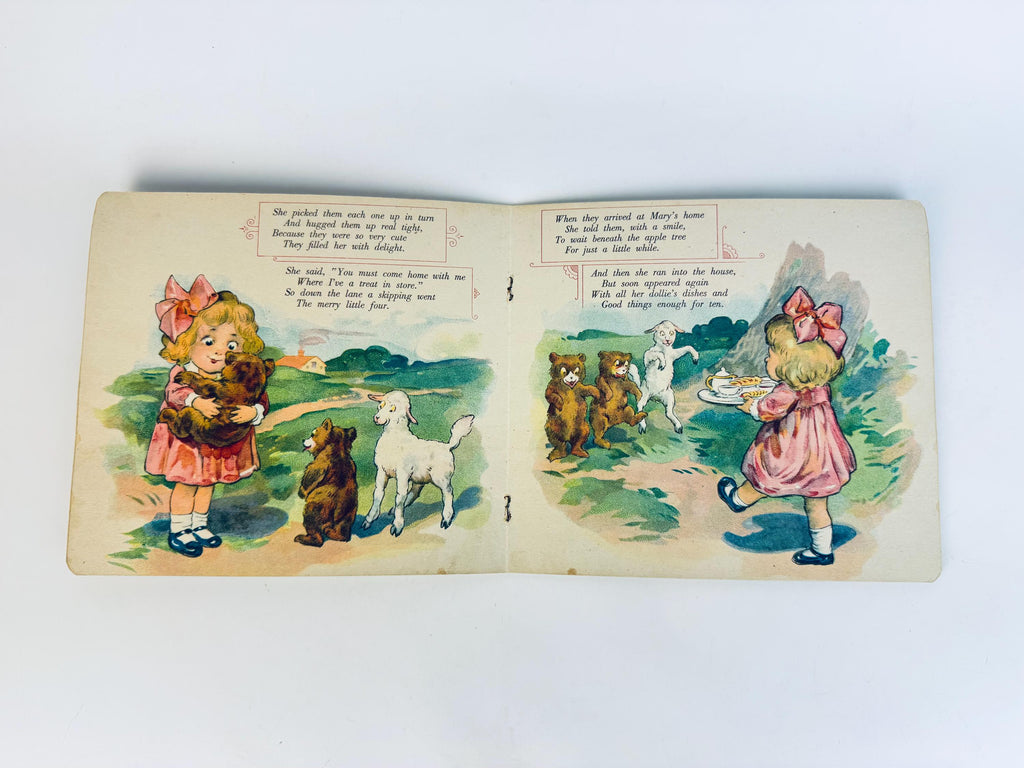 Antique/Vintage 1916 Children's Book “The Roly-Poly Cubbies Brown Bears Lithograph Story Book Collectible