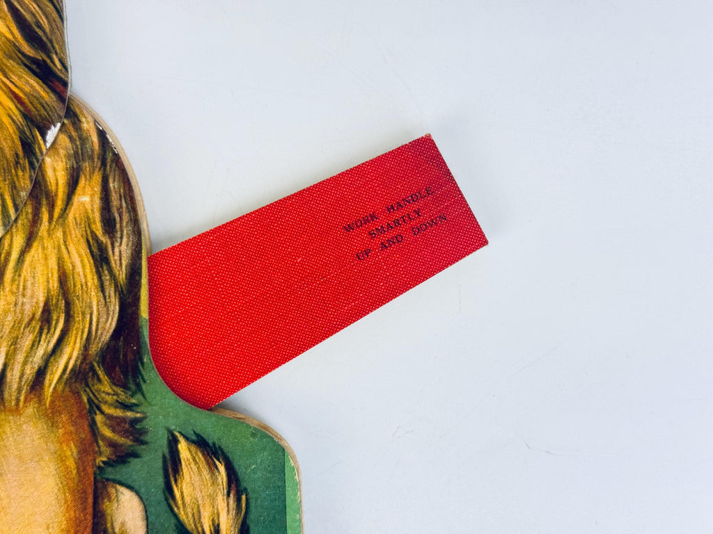 Antique 1913 Louis Wain “The Tale of Leo Lion Valentine & Sons Book Toy  Moveable Eyes + Head  Edwardian Childrens Collectible