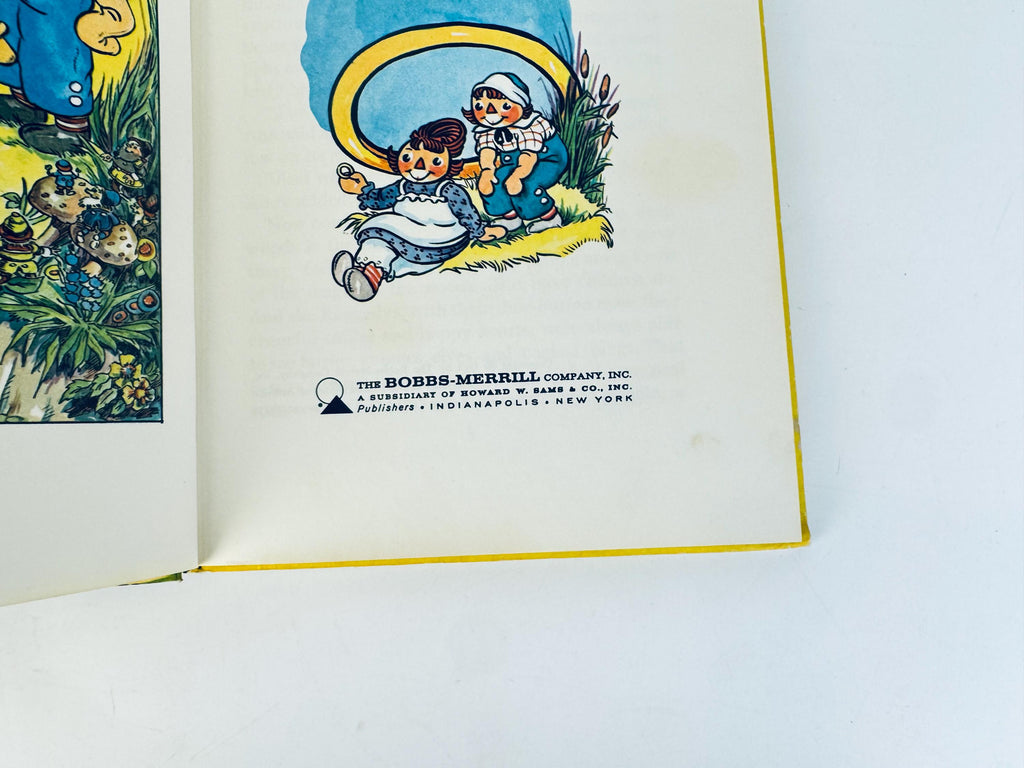 Vintage 1961 Raggedy Ann & The Golden Ring Hardcover Book  1960s Childrens Fantasy Hardcover Illustration Storybook