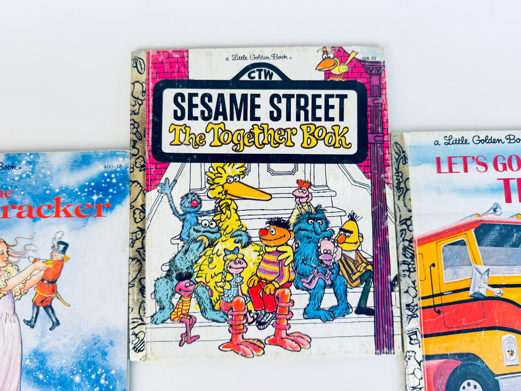 Vintage Little Golden Book Collection - Walt Disney Cinderella - Sesame Street - Trucks - Nutcracker - Classic Storybook - Sold Separately