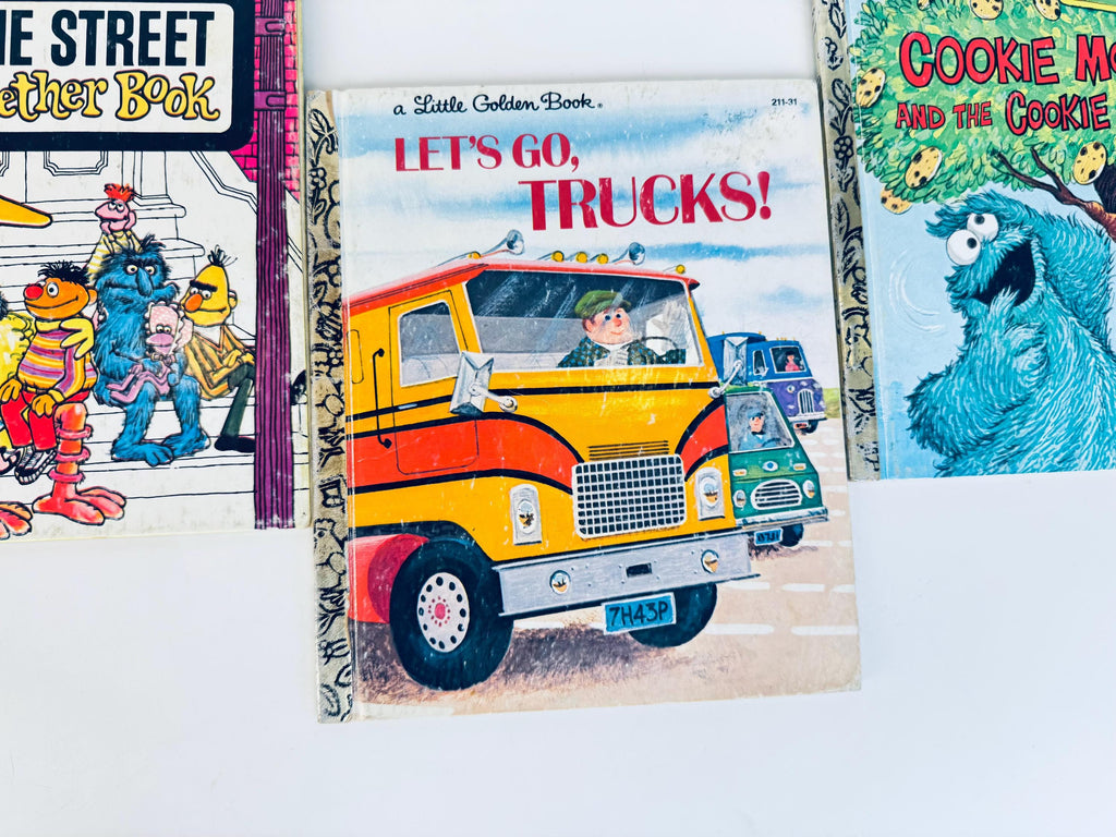 Vintage Little Golden Book Collection - Walt Disney Cinderella - Sesame Street - Trucks - Nutcracker - Classic Storybook - Sold Separately