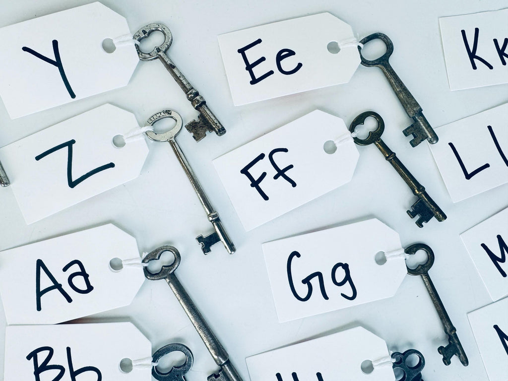 Vintage Solid Metal Skeleton Keys for Crafts & Weddings - Mid-Century Nickel + Steel Keys for Art, Jewelry, Assemblage - Sold Separately