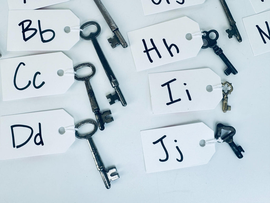 Vintage Solid Metal Skeleton Keys for Crafts & Weddings - Mid-Century Nickel + Steel Keys for Art, Jewelry, Assemblage - Sold Separately