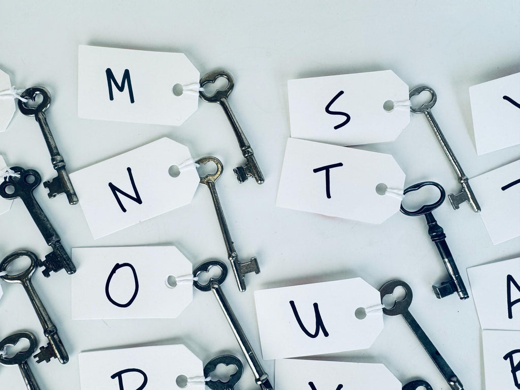 Vintage Solid Metal Skeleton Keys for Crafts & Weddings - Mid-Century Nickel + Steel Keys for Art, Jewelry, Assemblage - Sold Separately