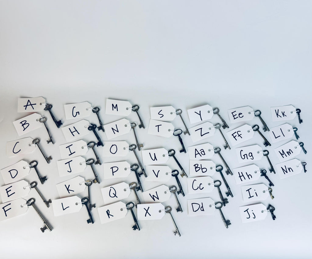 Vintage Solid Metal Skeleton Keys for Crafts & Weddings - Mid-Century Nickel + Steel Keys for Art, Jewelry, Assemblage - Sold Separately