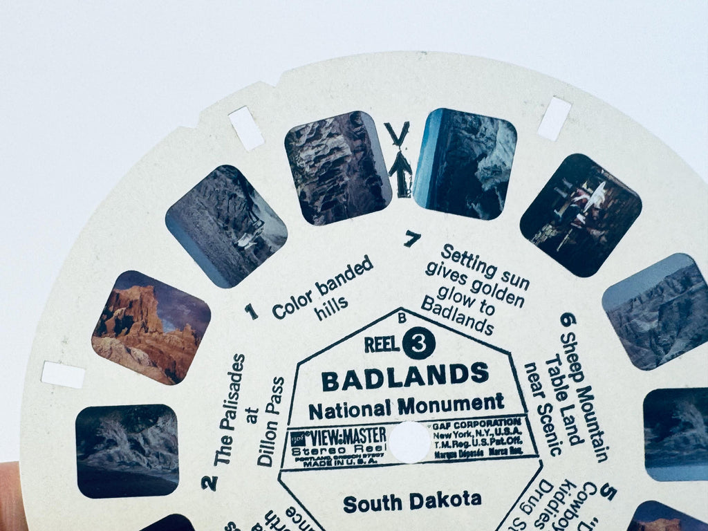 Vintage 1960s United States Travel South Dakota View-Master Reels - Reels Sold Separately