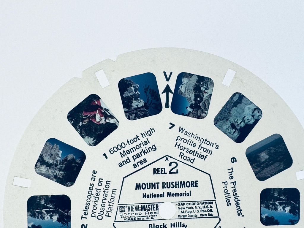 Vintage 1960s United States Travel South Dakota View-Master Reels - Reels Sold Separately