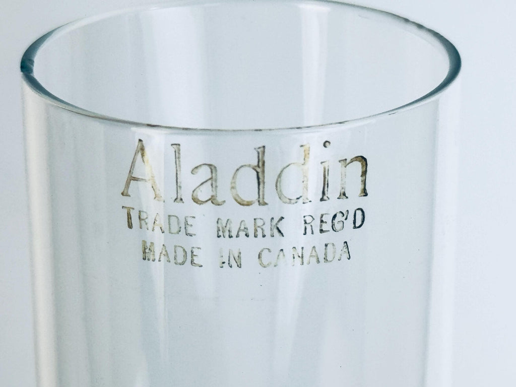 Vintage 12.5 ALADDIN Clear Glass Lamp Chimney - Made In Canada - Sold Separately