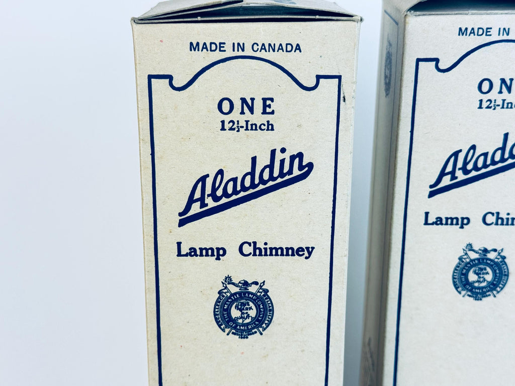 Vintage 12.5 ALADDIN Clear Glass Lamp Chimney - Made In Canada - Sold Separately