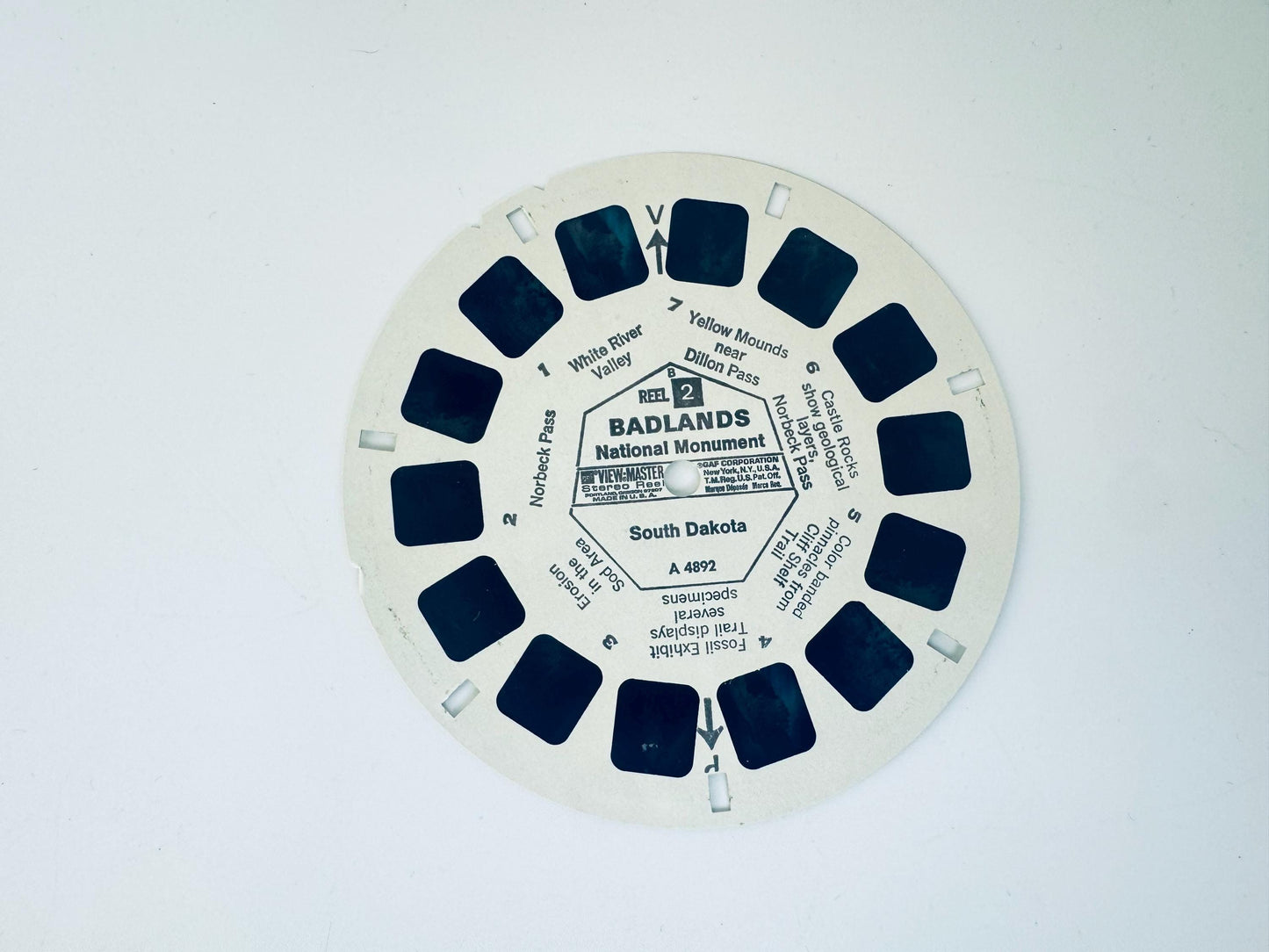 Vintage 1960s United States Travel South Dakota View-Master Reels - Reels Sold Separately