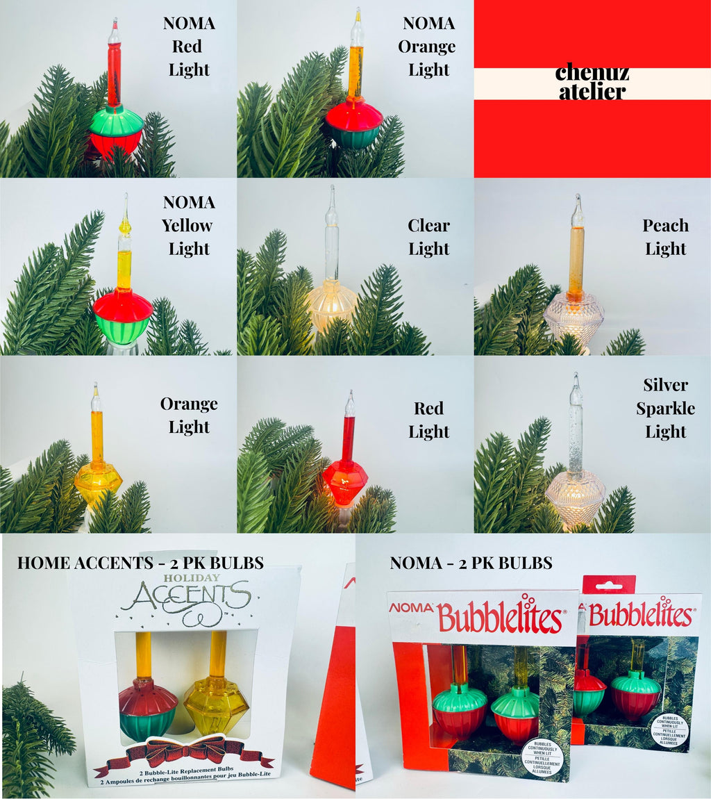 Vintage Bubblelites Glass & Plastic Christmas Lights - Each Sold Separately - Made In Canada
