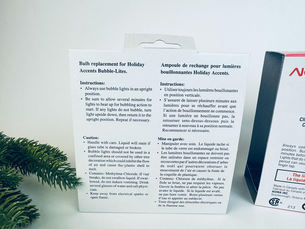 Vintage Bubblelites Glass & Plastic Christmas Lights - Each Sold Separately - Made In Canada