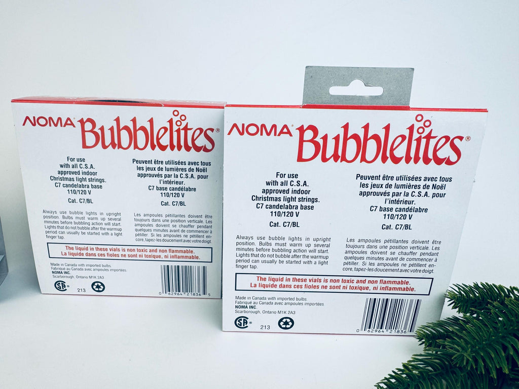 Vintage Bubblelites Glass & Plastic Christmas Lights - Each Sold Separately - Made In Canada