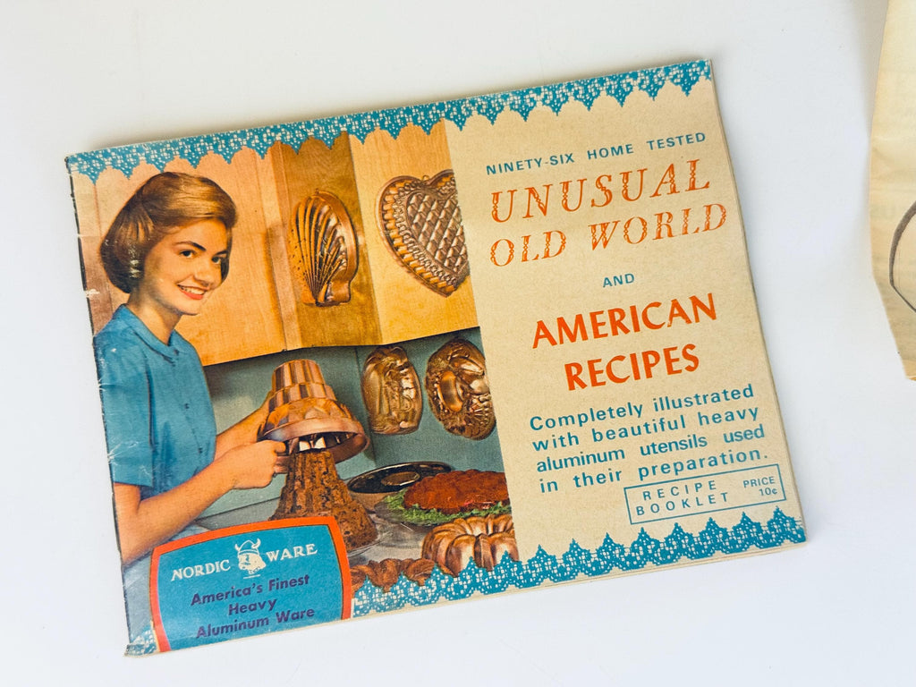 Vintage 1950s Nordic Ware Aluminium Rosette Timbale Iron Set with Box for Baking