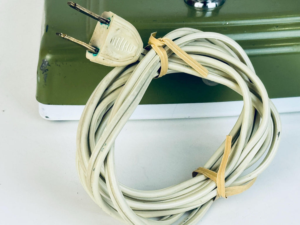 Vintage 1970s Japanese Olive Green Metal Gooseneck Desk Lamp  Made In Japan  Fluorescent Task Light