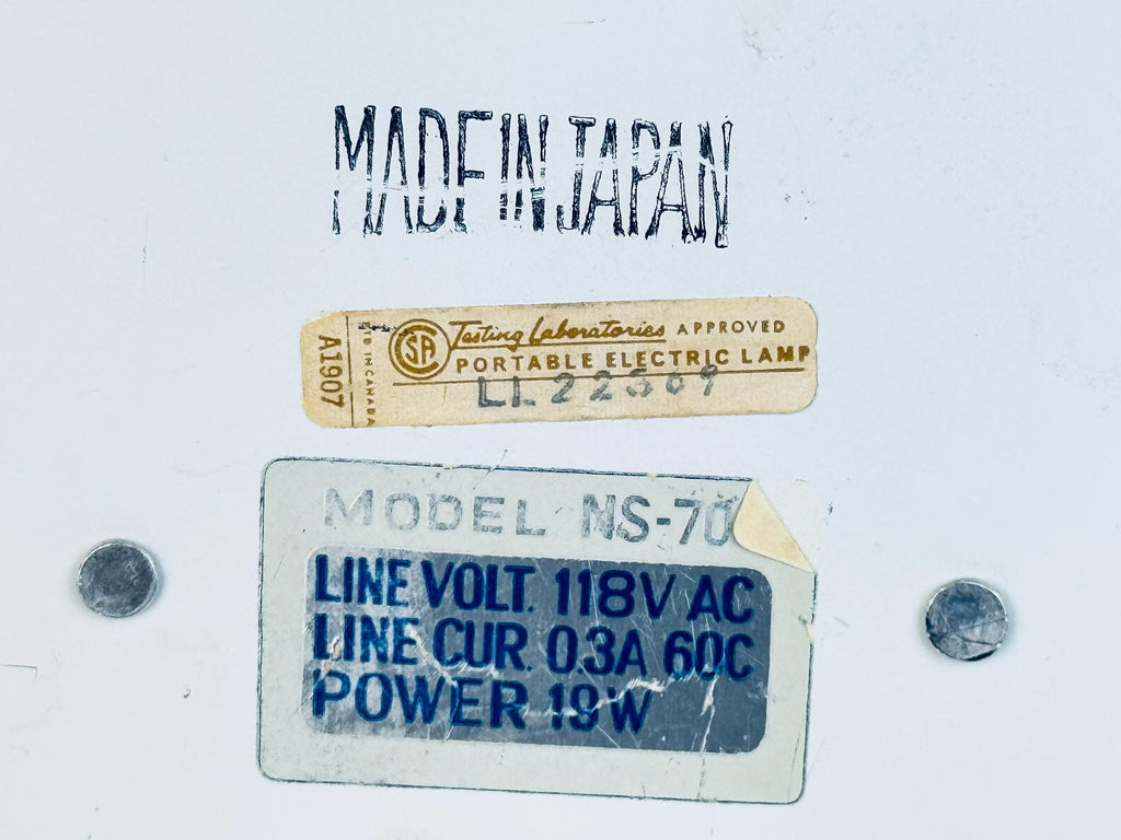 Vintage 1970s Japanese Olive Green Metal Gooseneck Desk Lamp  Made In Japan  Fluorescent Task Light