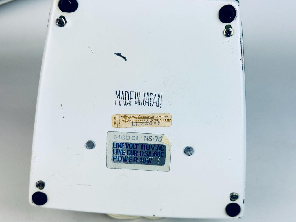 Vintage 1970s Japanese Olive Green Metal Gooseneck Desk Lamp  Made In Japan  Fluorescent Task Light