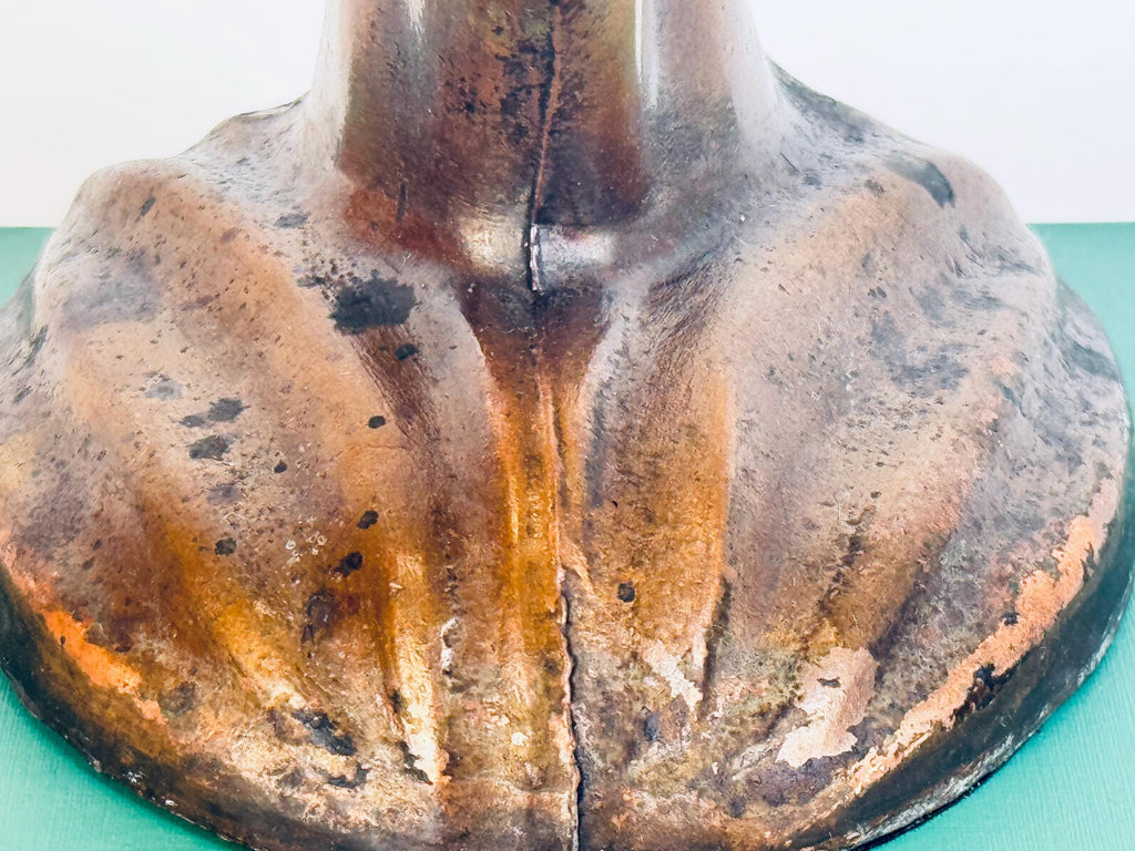 Vintage 1930s Spelter Horse-Head Bookend Bronzed Finish Shelf Accent